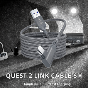 Cable de enlace de carga rápida USB3.1 para <span class=keywords><strong>Oculus</strong></span> for <span class=keywords><strong>Quest</strong></span> <span class=keywords><strong>2</strong></span> 6M 5M 3M Nylon de carga rápida VR accesorios para auriculares escáneres de teléfonos móviles - Product Image 2