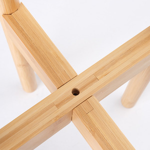 Soporte de bambú para plantas de cuatro esquinas, soporte para macetas de suculentas, para escritorio, sala de estar, balcón, para plantas pequeñas en maceta - Product Image 4