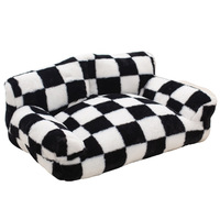 Lit pour animaux de compagnie de luxe pour chats et chiens de taille moyenne à grande, avec housse amovible et lavable, mousse à mémoire de forme, durable, anti-griffures, design de matelas de canapé portable