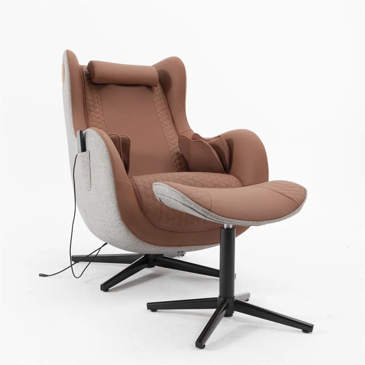 2024 Trendy design modern leather single sofa sitting room furniture living room sofa 3D simulation manipulator massage chair
