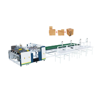 Plieuse-colleuse semi-automatique de précision à deux pièces avec systèmes de colle thermofusible et de colle à froid pour ligne de production de cartons