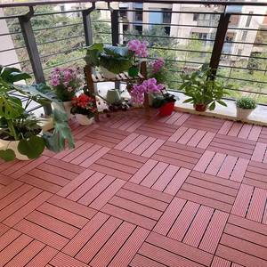Factory Direct WPC Outdoor Flooring <b>Tiles</b> Wood Plastic Composite Waterproof <b>Interlocking</b> Decking <b>Tile</b> - Product Image 5