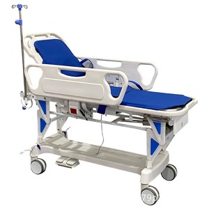 เตียงเคลื่อนย้ายผู้ป่วยเอนกประสงค์ Kerry Medical Transport Bed รุ่น KR005 พร้อมราวแขวนน้ำเกลือ สำหรับใช้ในโรงพยาบาล - Product Image 1