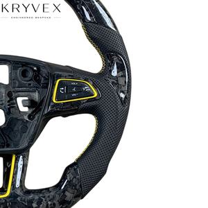 Volant sport Kryvex pour <span class=keywords><strong>Ford</strong></span> Mk3 15-18 - Fibre de carbone et cuir, ajustement personnalisé - Product Image 5