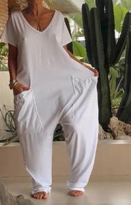 European American Cross-Border Sommer Frauen Independent Station Beliebte Pure Color V-Ausschnitt Overs ize Flap Pocket Jumps uit - Product Image 6