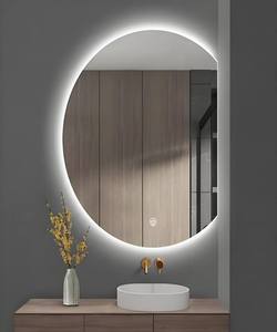 Frameless Irregular Modern Smart Mirror Touch <b>Switch</b> Dimmable LED Light Wall Mount Vanity Mirror Bathroom Customized Decoration - Product Image 4
