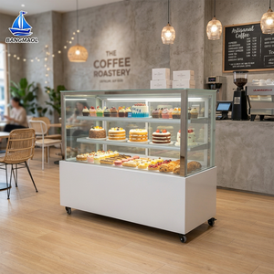 Enfriador de Panadería Industrial de 3 Niveles, Vitrina Exhibidora de Alimentos de Gran Capacidad con Ruedas Giratorias para Supermercado - Product Image 1
