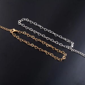 Bracelet chaîne cœur en acier inoxydable mignon pour femme et fille, chaîne de cheville, chaîne de main avec rallonge, accessoires de fabrication de bijoux - Product Image 6
