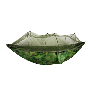 Factory Wholesale 210T Nylon Camping <strong>Hammock</strong> with Mosquito <strong>Net</strong> Parachute Camouflage Design for Traveling - Product Image 4