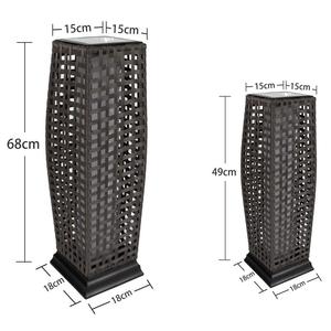 <b>Solar</b> <b>Post</b> <b>Light</b> Rattan Wicker Floor Lamps <b>Solar</b> Decorative <b>Lights</b> Outdoor Rattan Floor Lamp - Product Image 1
