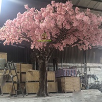 Anpassbare Größe, Form und Farbe Künstlicher Kirschbaum aus Fiberglas und Kunststoff Großer Künstlicher Kirschblütenbaum für Restaurant- und Heimdekoration