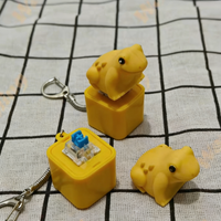 Cadeau de Noël, porte-clés en forme de grenouille, petit pendentif, personnalisable, écologique, en PVC, avec fonction sonore et lumineuse, rechargeable