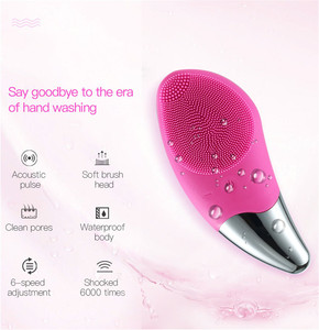 Brosse nettoyante électrique pour le visage en silicone, nettoyeur sonique pour le visage, nettoyage en profondeur des pores, masseur pour la peau, brosse nettoyante pour le visage - Product Image 5