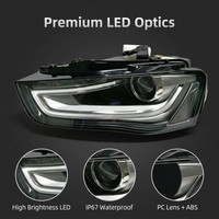 Vente flash : Ensemble de phares LED pour Audi A4L S4 RS4 B8.5 2013-2016, phare avant, projecteur DRL, éclairage automobile
