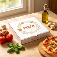 Kotak Pizza Ramah Lingkungan, Biodegradable, Sekali Pakai, Dapat Didaur Ulang, Cetak Merek Kustom, Berventilasi, untuk Pengemasan Pizza Beku dan Segar