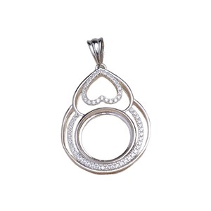 Pendentif en argent S925 Wenchi en forme de gourde avec coquille de cheval, serti de 13,4 à 13,6 mm, accessoire de bricolage pour bijoux en perles, 13507 Chine - Product Image 5