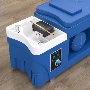 Professional Salon Furniture <b>Hair</b> <b>Washing</b> <b>Basin</b> With 60l Tank Water Circulation 7 Colors Led Therapy Barbershop <b>Portable</b> Sink - Product Image 5