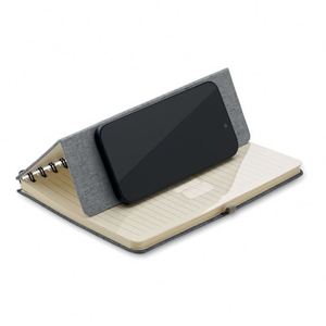 Nuevo Cuaderno Ecológico con Tapa Dura de Tela RPET en Espiral, Personalizable con Logotipo, Porta Teléfono, Ideal para Oficina y Promociones - Product Image 3