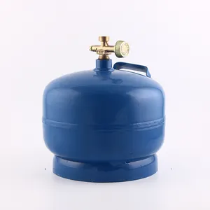 Tanque de Gas propano rellenable de baja presión, minicilindro de gas GLP vacío, 2KG/3KG, precio con válvula