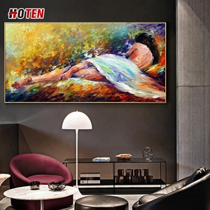 Pittura a olio astratta moderna <span class=keywords><strong>su</strong></span> tela Sexy giovane ragazza danzante nuda decorazione della <span class=keywords><strong>camera</strong></span> <span class=keywords><strong>da</strong></span> <span class=keywords><strong>letto</strong></span> dipinta a mano - Product Image 3