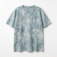 T-shirts tie-dye streetwear certifiés HuaYi GRS&GOTS, 100% coton, col rond, vêtements de créateur, surdimensionnés, respirants, pour hommes