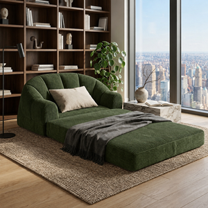 <span class=keywords><strong>Canapé</strong></span> moderne en velours côtelé en forme de coquille, <span class=keywords><strong>2</strong></span> <span class=keywords><strong>places</strong></span>, compressé sous vide, pour salon et villa, vente en gros OEM - Product Image 5