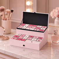 Emballage de calendrier de l'avent de luxe avec impression personnalisée, emballage de cosmétiques en tiroir, coffret cadeau de beauté haut de gamme pour Noël