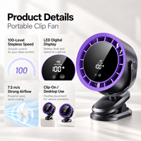 Nouveau ventilateur à pince 2026, vent puissant, super silencieux, rechargeable par USB, grande capacité, idéal pour dortoirs d'étudiants et utilisation au lit