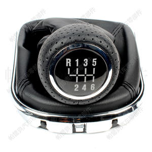 Poignée de levier de vitesses en cuir Chevrolet Cruze 08-15, 6 vitesses, design ergonomique perforé - Product Image 1