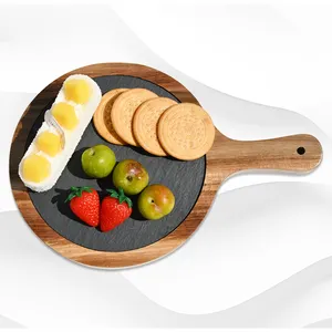 功能木质切菜板，采用环保材料和手柄，适用于任何厨房和餐厅，适用于任何食物