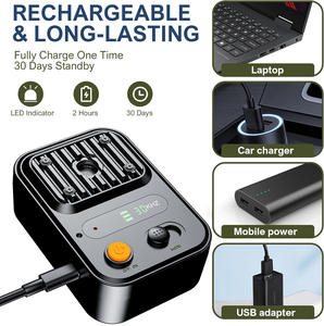 Dispositivo Antiladridos para Perros, Recargable, Ultrasónico, de Plástico, Silenciador, Frecuencia de 25KHz, Resistente al Agua IP54, Caja de Control de Ladridos, 1500mAh - Product Image 4