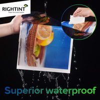 Feuilles d'autocollants en vinyle imperméable de haute qualité A4 100 microns transparentes adhésives pour utilisation en supermarché Imprimables par jet d'encre