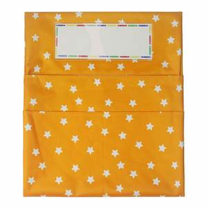 Pochette de rangement noire pour dossier de chaise scolaire avec fente pour étiquette et plusieurs compartiments - Product Image 3