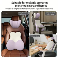 Appuie-dos de siège de voiture en mousse à mémoire de forme, soutien lombaire ergonomique pour les douleurs du bas du dos, coussin antidérapant réglable