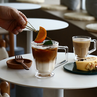 Grosir gelas kopi kreatif sederhana terlaris cangkir minum Set gelas jus desainer untuk restoran gelas