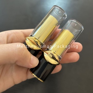 หลอดลิปสติกทรงปากสีทอง ISMAN Luxury 3.5 กรัม ฝาใส ขนาด 12.1 มม. บรรจุภัณฑ์ลิปบาล์มพลาสติกเปล่า ขายส่ง รับทำโลโก้ตามสั่ง - Product Image 6