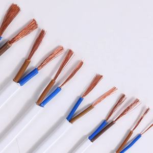 高柔性2*0.3 0.5 0.75扁平电缆RVVB聚氯乙烯绝缘电力电缆，铜电线轧制包装 - Product Image 1