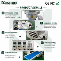 Máquina Comercial para Hacer Falafel, Kubba y Kibbeh, Formadora Automática de Empanadas para Fábricas de Snacks y Producción de Alimentos Congelados