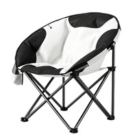 Chaise pliante d'extérieur en fer, chaise lune, chaise de récréation, chaise de réalisateur, chaise de camping rembourrée et épaissie, portable pour la pêche