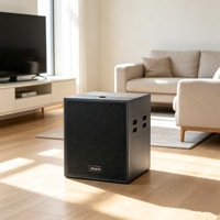 Système de haut-parleurs de scène passifs à ligne acoustique avec subwoofer 2000W de puissance de crête, 138dB SPL, woofer néodyme 15 pouces, en contreplaqué de bouleau et polyurée
