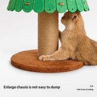 Nouveau Nid de Sommeil pour Chat en Feutre Intégré, Multi-Niveaux, Écologique, Amovible et Lavable, avec Griffoir Intégré pour Arbre de Noël