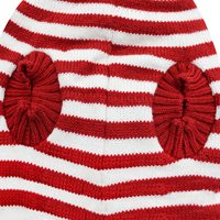 Pull pour chien rayé rouge et blanc, jacquard cœur marine, col roulé, tricot côtelé, confortable et chaud pour l'hiver, logo personnalisé, pour petits et moyens chiens