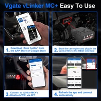 Escáner de Diagnóstico Automotriz OBD2 Inalámbrico Vgate VLinker MC para Android IOS