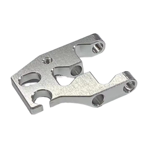 Custom 5 Axis CNC Milled Raw Finish Aluminum Double Fork Clamping Bracket Slotted Hole Threaded Hole Robot Gripper Mount Parts - Product Image 6
