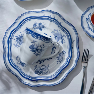 Pour PITO nouveau Design ensemble de vaisselle en porcelaine céramique Style bohème assiettes à dîner durables pour mariage - Product Image 2