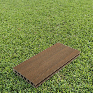 Co-đùn rắn màu gỗ nhựa ngoài trời sàn sàn <span class=keywords><strong>WPC</strong></span> <span class=keywords><strong>Composite</strong></span> <span class=keywords><strong>decking</strong></span> với 6 lỗ bên trong - Product Image 1