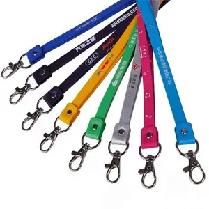 OEM Custom Printed Voll farbiger Thermotransfer-Sublimationsdruck-Leder-Lanyard-Schlüssel bund