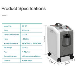 MICiTECH 10L CE approuvé Euiipment petite chambre à oxygène Mobile pour usage domestique concentrateur d'oxygène d'occasion - Product Image 6