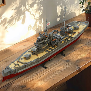سلسلة عسكرية صينية الصنع طراز اليزابث الناقلة الحرفية الجوية نموذج سفينة حربية 1:72 قوارب تجميع البلاستيك كتل بناء سطح المكتب - Product Image 4