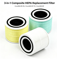 Filtre de remplacement pour purificateur d'air Levoit Core 300/300S/P350, 3 en 1, HEPA et charbon actif, absorbeur de toxines et d'allergènes pour animaux domestiques